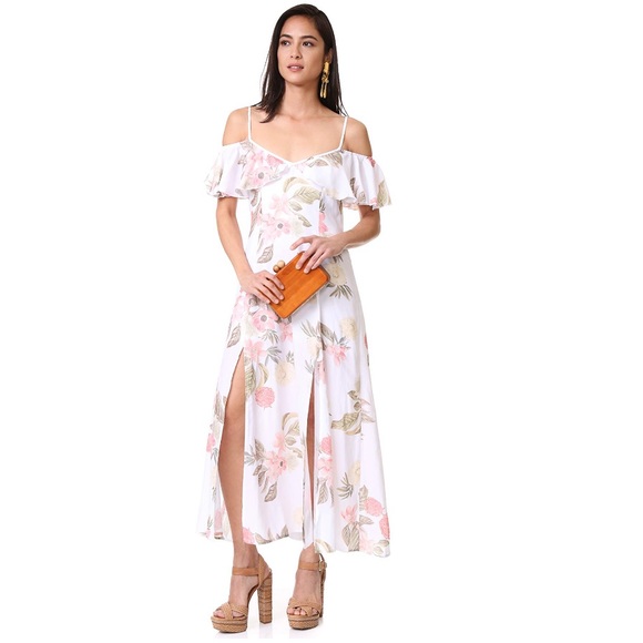 Off Shoulder Ruffle Dress - Picture 1 of 8